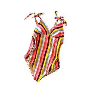 MATERNITY One Piece Striped Swimsuit